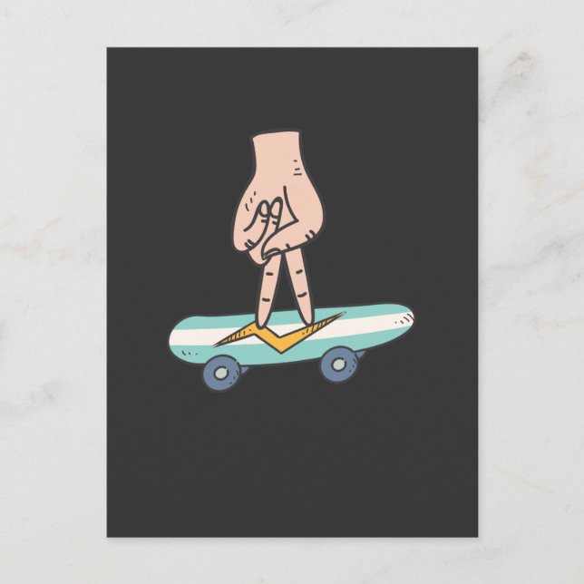 Finger Skateboard Hobby Fingerboard Postkarte (Vorderseite)