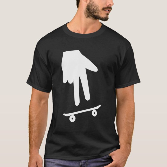 Finger Skateboarding Long Sleeve T Shirt Fingerboa (Vorderseite)