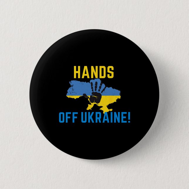 Finger weg von der Ukraine Button (Vorderseite)