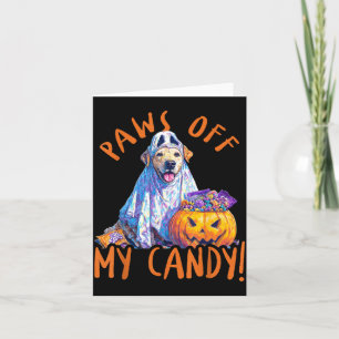 Finger weg von meinem Süßigkeiten - Halloween Hund Karte