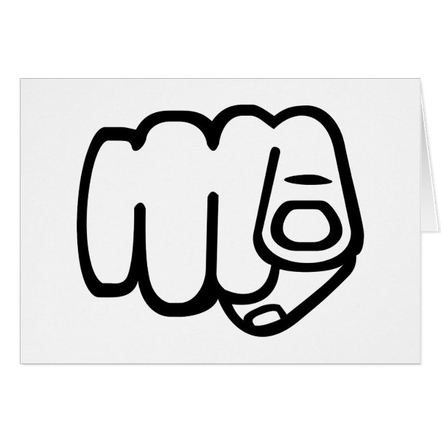 Finger zeigen - Sie (Vorderseite (Horizontal))