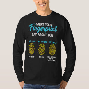 Fingerabdruck-Analyst Kriminalermittler T-Shirt