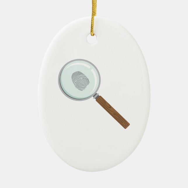 Fingerabdruck-Anhaltspunkt Keramik Ornament (Vorne)