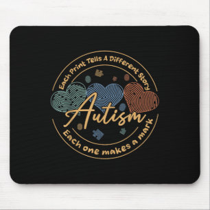 Fingerabdruck Autismus Jede Druckausgabe spricht e Mousepad