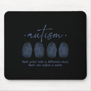 Fingerabdruck Autismus Jede Druckausgabe spricht e Mousepad