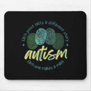 Fingerabdruck Autismus Jede Druckausgabe spricht e Mousepad