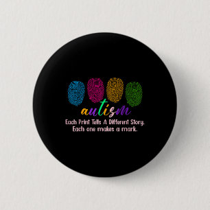 Fingerabdruck Autismus-Shirt, jede Druckausgabe we Button