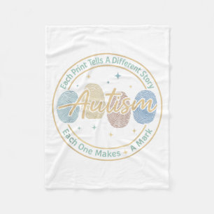 Fingerabdruck-Autismus-Shirt Jeder Druck erzählt e Fleecedecke
