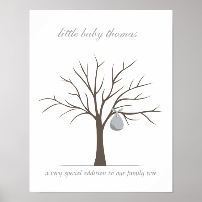 Fingerabdruck-Baby - Gray Poster (Vorne)