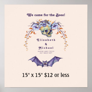 Fingerabdruck Baum Kranz Halloween Gespenster Budg Poster