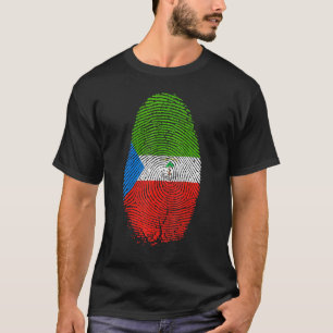 Fingerabdruck der äquatorialen Guinea T-Shirt