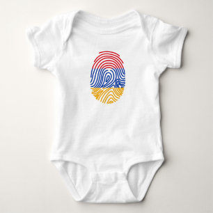 Fingerabdruck der armenischen Flagge Baby Strampler
