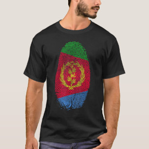 Fingerabdruck der Flagge Eritrea in meinem DNA-Dok T-Shirt