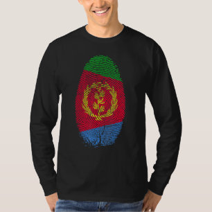 Fingerabdruck der Flagge Eritrea in meinem DNA-Dok T-Shirt