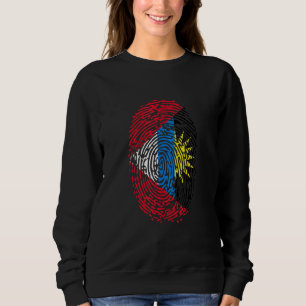 Fingerabdruck der Flagge von Antigua und Barbuda Sweatshirt