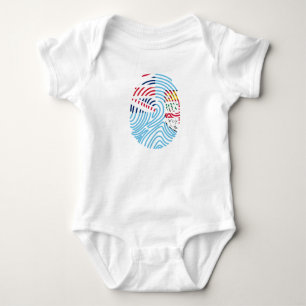 Fingerabdruck der Flagge von Fidschi Baby Strampler