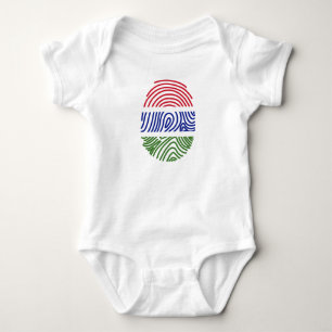 Fingerabdruck der Flagge von Gambia Baby Strampler