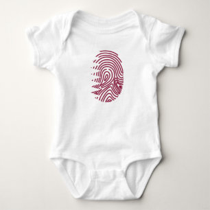 Fingerabdruck der Katar-Flagge Baby Strampler