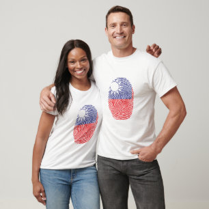 Fingerabdruck der taiwanischen Flagge T-Shirt