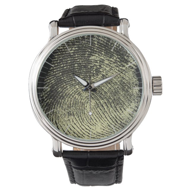 Fingerabdruck der umgekehrten Schleife Armbanduhr (Vorderseite)