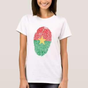 Fingerabdruck des Flaggenstaates von Burkina Faso T-Shirt
