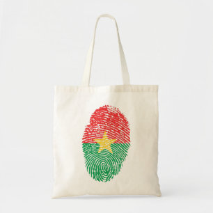 Fingerabdruck des Flaggenstaates von Burkina Faso Tragetasche