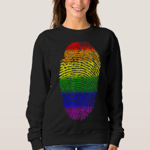 Fingerabdruck des LGBt-Flag-Stolzes Sweatshirt