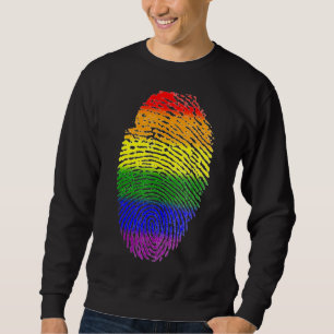 Fingerabdruck des LGBt-Flag-Stolzes Sweatshirt