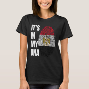 Fingerabdruck-DNA-Biometrie Ägyptische Flagge Ägyp T-Shirt