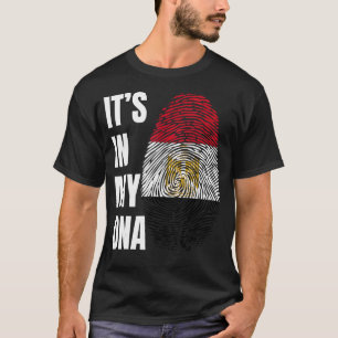 Fingerabdruck DNA Biometrie Ägyptische Flagge Ägyp T-Shirt