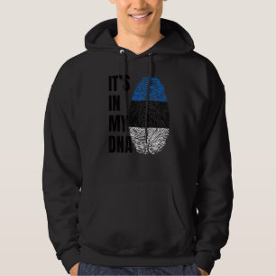 Fingerabdruck-DNA-Biometrie-Flag Estland Hoodie