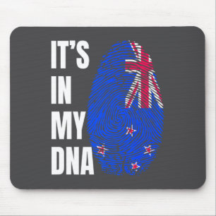 Fingerabdruck-DNA-Biometrie-Flagge Neuseeland Mousepad
