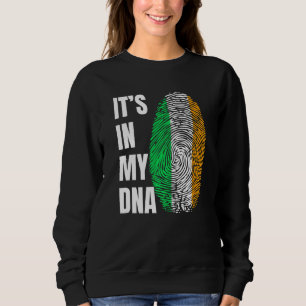 Fingerabdruck-DNA-Biometrie Irische Flagge Irland Sweatshirt