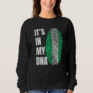 Fingerabdruck-DNA-Biometrie Nigerianische Flagge N Sweatshirt