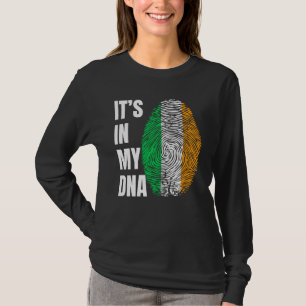 Fingerabdruck DNA St. Patrick's Day Irische Flagge T-Shirt