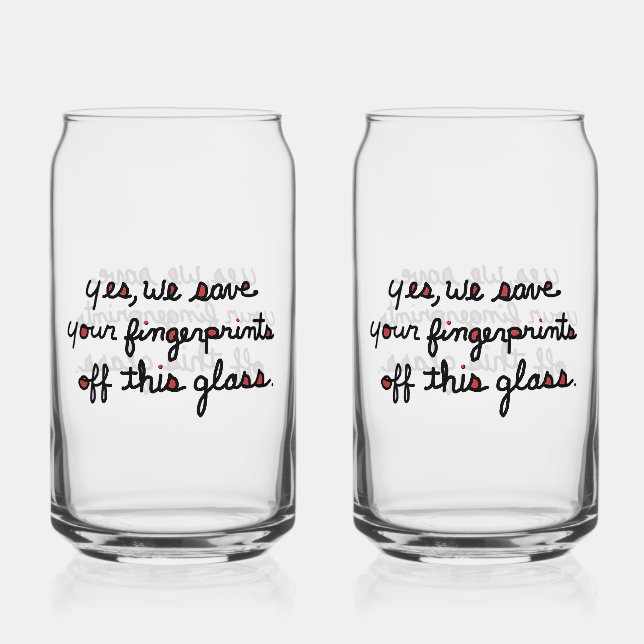 Fingerabdruck Glas (Vorderseite)