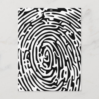 Fingerabdruck-Hintergrund Postkarte