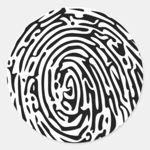 Fingerabdruck-Hintergrund Runder Aufkleber