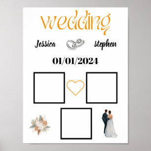 Fingerabdruck-Hochzeitbuch Poster