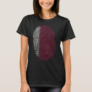 Fingerabdruck Katar-Flagge T-Shirt