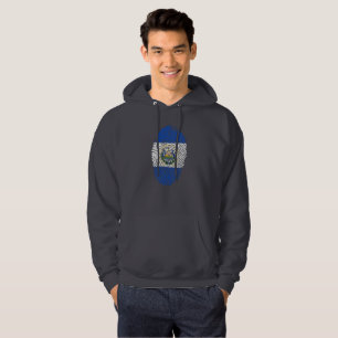 Fingerabdruck-Kennzeichen von El Salvador Hoodie
