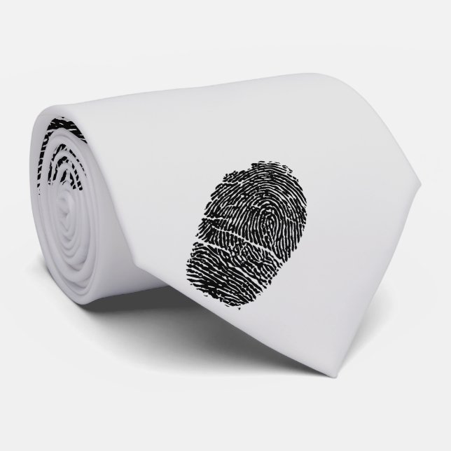 Fingerabdruck-Krawatte Krawatte (Gerollt)