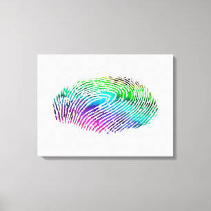 Fingerabdruck Leinwanddruck