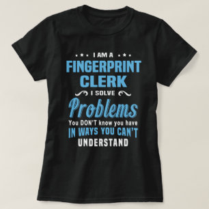 Fingerabdruck-Mitarbeiter T-Shirt