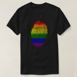 Fingerabdruck-Regenbogen-Farben T-Shirt