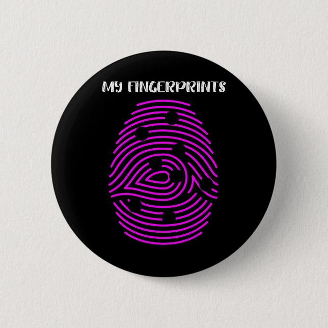 Fingerabdruck Spaß T1d Typ 1 Diabetes Bewusstsein  Button (Vorderseite)