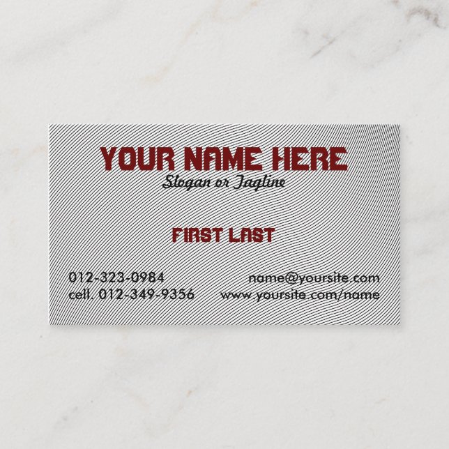 Fingerabdruck Visitenkarte (Vorderseite)