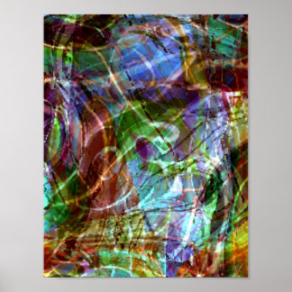 Fingerabdruck von Pollock Poster