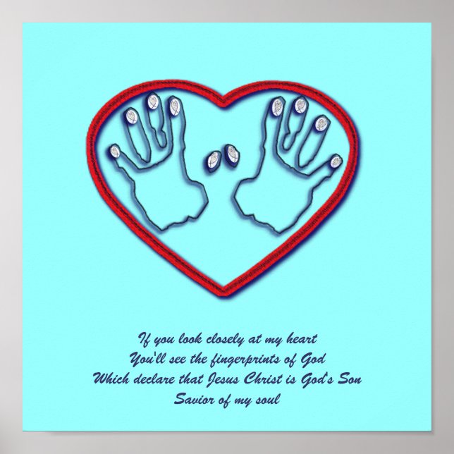 Fingerabdrücke Gottes - 1 Peter 5:6-7 Poster (Vorne)