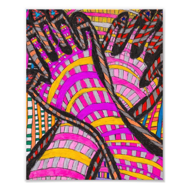 Fingerabdrücke in Stammzellen drucken Fotodruck (Vorne)